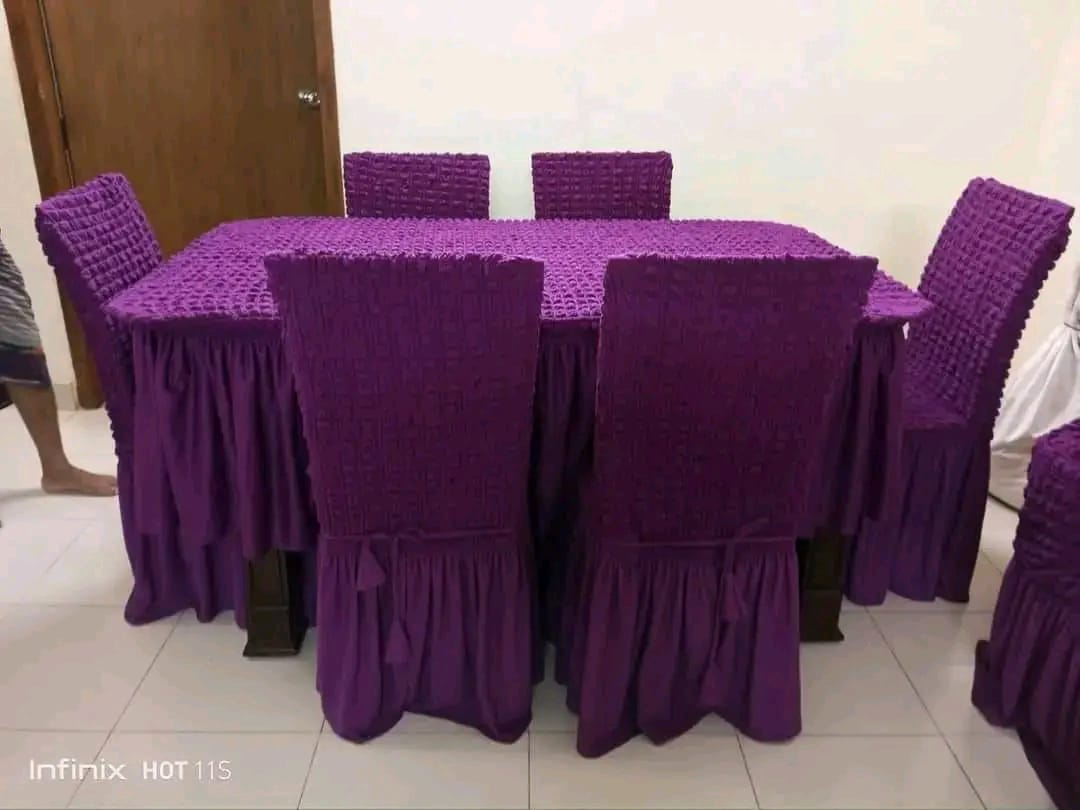chair cover 6 pis purple
